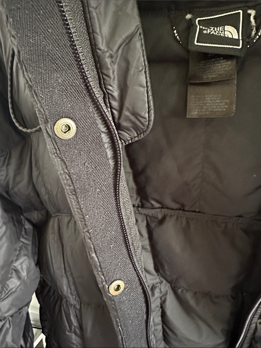 The North Face Womens Black Metropolis Parka Long Puffer Coat Retired 600 down S - Picture 11 of 12